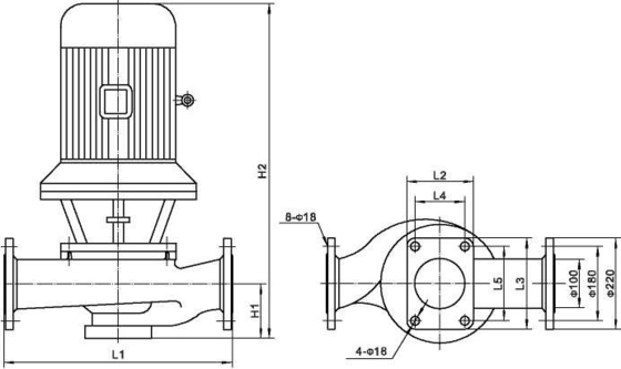 Diesel Engine Single Stage Fire Fighting Water Pump Set Vertical High Pressure